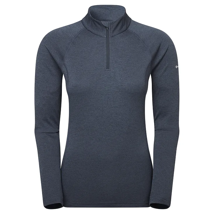 Womens Dart Zip Neck