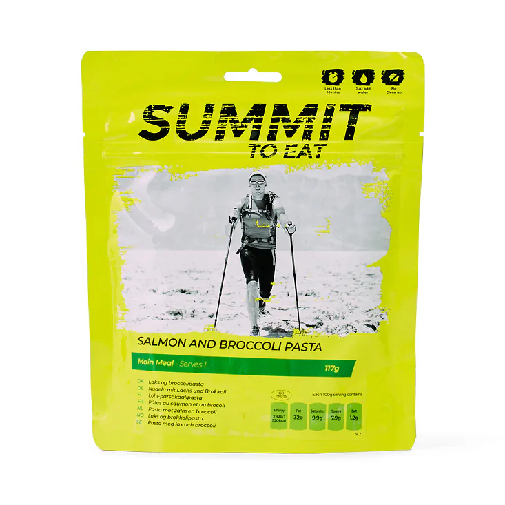 Losos s těstovinami a brokolicí